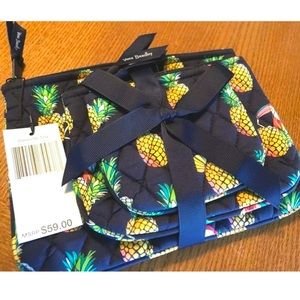 NWT! Vera Bradley toucan party trio makeup bags!